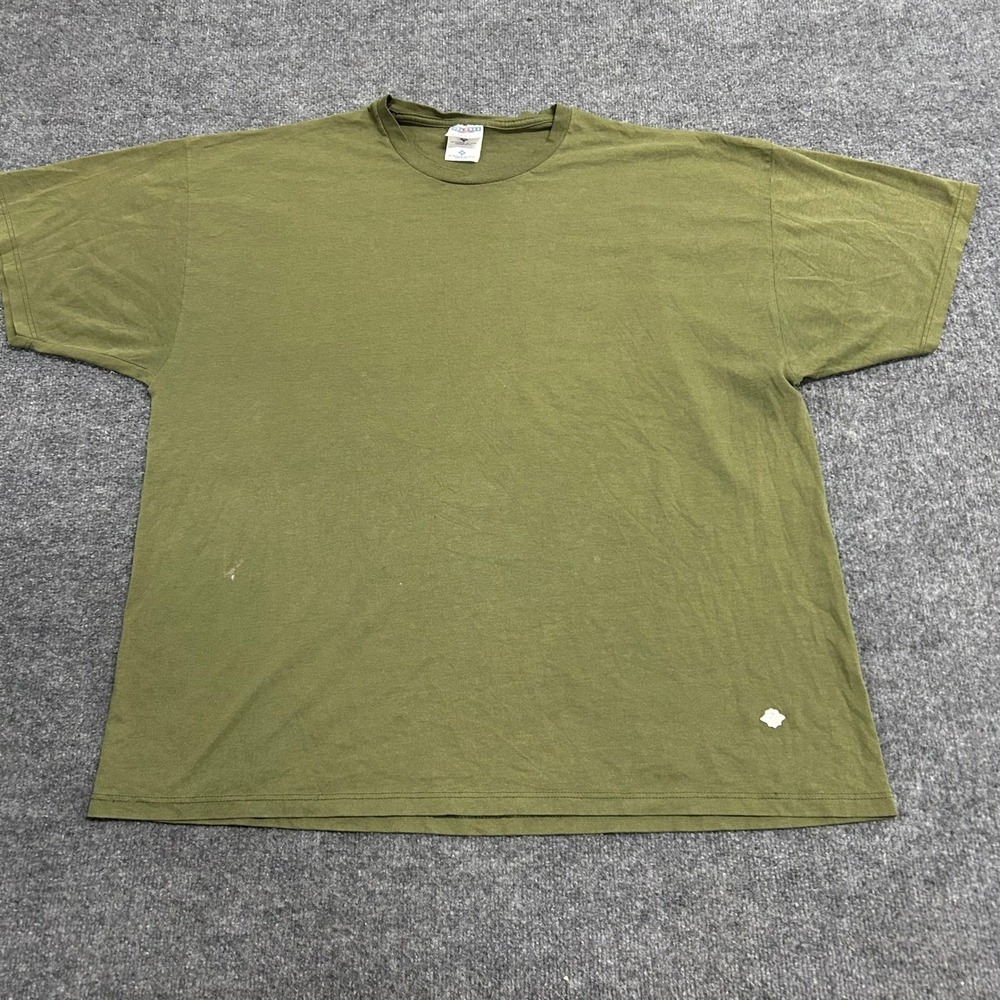 Jerzees T-Shirt Womens Size 2XL Olive Green Solid Short Sleeve Basic Made in USA
